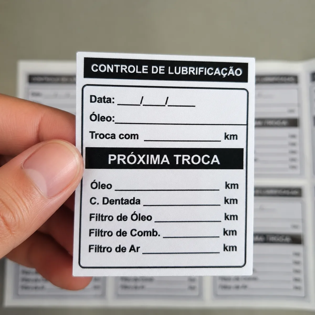 Etiqueta para Troca de Óleo — foto 2